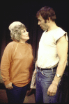 Actors Helena Carroll and Brad Sullivan in a scene from the Off-Broadway play "Small Craft Warnings" (New York)