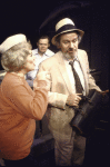 actors (L-R) Helena Carroll, Gene Fanning and David Hooks in a scene from the Off-Broadway play "Small Craft Warnings" (New York)