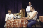 Actors (L-R) William Hickey, Cherry Davis, Gene Fanning and Brad Sullivan in a scene from the Off-Broadway play "Small Craft Warnings" (New York)