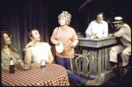 Actors (L-R) Cherry Davis, Brad Sullivan, Helena Carroll, Gene Fanning and David Hooks in a scene from the Off-Broadway play "Small Craft Warnings" (New York)