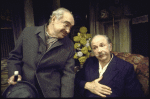 Actors (L-R) Sam Levene & Jack Albertson in a scene fr. the Broadway play "The Sunshine Boys." (New York)