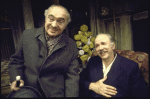 Actors (L-R) Sam Levene & Jack Albertson in a scene fr. the Broadway play "The Sunshine Boys." (New York)