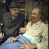 Actors (L-R) Sam Levene & Jack Albertson in a scene fr. the Broadway play "The Sunshine Boys." (New York)