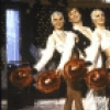 The cast in a production number from the ice show "Paradise on Ice" presented at the Sheraton (New York)