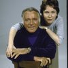 Father and daughter actors Richard Burton & Kate Burton in a publicity shot taken during the run of the Broadway production of the play "Private Lives." (Boston)