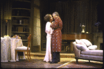 Actors Elizabeth Taylor & Richard Burton in a scene fr. the Broadway production of the play "Private Lives." (New York)