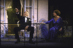 Actors Elizabeth Taylor & Richard Burton in a scene fr. the Broadway production of the play "Private Lives." (New York)