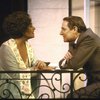 Actors Elizabeth Taylor & John Cullum in a scene fr. the Broadway production of the play "Private Lives." (New York)