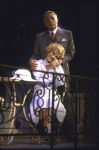 Actors Kathryn Walker & Richard Burton in a scene fr. the Broadway production of the play "Private Lives." (New York)