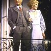 Actors Kathryn Walker & Richard Burton in a scene fr. the Broadway production of the play "Private Lives." (New York)