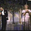 Actors Kathryn Walker & Richard Burton in a scene fr. the Broadway production of the play "Private Lives." (New York)