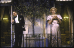 Actors Kathryn Walker & Richard Burton in a scene fr. the Broadway production of the play "Private Lives." (New York)