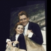 Actors William Atherton and Anita Gillette in a scene from the New York Shakespeare Festival production of the play "Rich And Famous" (New York)
