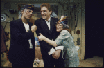 Actors (L-R) Ron Leibman, William Atherton and Anita Gillette in a scene from the New York Shakespeare Festival production of the play "Rich And Famous" (New York)