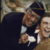 Actors (L-R) Ron Leibman, William Atherton and Anita Gillette in a scene from the New York Shakespeare Festival production of the play "Rich And Famous" (New York)