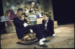 Actors (L-R) Ron Leibman, Anita Gillette and William Atherton in a scene from the New York Shakespeare Festival production of the play "Rich And Famous" (New York)