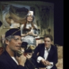 Actors (L-R) Ron Leibman, Anita Gillette and William Atherton in a scene from the New York Shakespeare Festival production of the play "Rich And Famous" (New York)