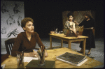 Actresses (L-R) Kate Nelligan, Johann Carlo and Ellen Parker in a scene from the New York Shakespeare Festival's production of the play "Plenty" (New York)