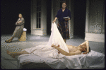 Actors (L-R) Kate Nelligan, Ellen Parker and Edward Herrmann in a scene from the New York Shakespeare Festival's production of the play "Plenty" (New York)