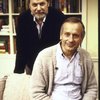(L-R) Director John Tillinger & playwright A. R. Gurney in a  publicity shot fr. the Playwrights Horizons' production of the play "The Perfect Party." (New York)