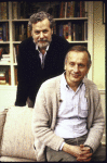 (L-R) Director John Tillinger & playwright A. R. Gurney in a  publicity shot fr. the Playwrights Horizons' production of the play "The Perfect Party." (New York)