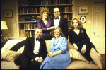 Actors (clockwise fr. top L) Kate McGregor-Stewart, David Margulies,  Charlotte Moore, Debra Mooney & John Cunningham in a company shot fr. the Playwrights Horizons' production of the play "The Perfect Party." (New York)