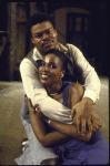 Actors Clamma Dale & Donnie Ray Albert in a scene fr. the Houston Grand Opera production on Broadway of the opera "Porgy And Bess." (New York)