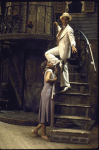 Actors Clamma Dale & Larry Marshall in a scene fr. the Houston Grand Opera production on Broadway of the opera "Porgy And Bess." (New York)