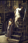 Actors Clamma Dale & Larry Marshall in a scene fr. the Houston Grand Opera production on Broadway of the opera "Porgy And Bess." (New York)