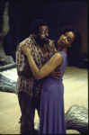 Actors Andrew Smith & Clamma Dale in a scene fr. the Houston Grand Opera production on Broadway of the opera "Porgy And Bess." (New York)