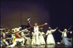 Actor Larry Marshall (C) w. cast members in a scene fr. the Houston Grand Opera production on Broadway of the opera "Porgy And Bess." (New York)