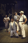 Actors (L-R) Clamma Dale, Donnie Ray Albert, Kenneth Barry & Hansford Rowe in a scene fr. the Houston Grand Opera production on Broadway of the opera "Porgy And Bess." (New York)