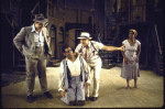 Actors (L-R) Kenneth Barry, Abraham Lind-Oquendo, Hansford Rowe & Esther Hinds in a scene fr. the Houston Grand Opera production on Broadway of the opera "Porgy And Bess." (New York)