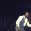 Actors Robert Mosley & Irene Oliver in a scene fr. the Houston Grand Opera production on Broadway of the opera "Porgy And Bess." (New York)