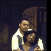 Actors Donnie Ray Albert & Esther Hinds in a scene fr. the Houston Grand Opera production on Broadway of the opera "Porgy And Bess." (New York)