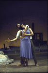 Actors George Robert Merritt & Esther Hinds in a scene fr. the Houston Grand Opera production on Broadway of the opera "Porgy And Bess." (New York)