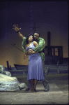 Actors Andrew Smith & Esther Hinds in a scene fr. the Houston Grand Opera production on Broadway of the opera "Porgy And Bess." (New York)