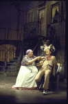 Actors (fr.) Shirley Baines & Larry Marshall w. cast members in a scene fr. the Houston Grand Opera production on Broadway of the opera "Porgy And Bess." (New York)