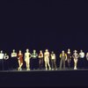 Cast in a scene fr. the Los Angeles production of the musical "A Chorus Line." (New York)