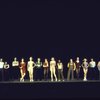 Cast in a scene fr. the Los Angeles production of the musical "A Chorus Line." (New York)