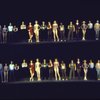 Cast in a double-exposure publicity shot  for the Los Angeles production of the musical "A Chorus Line." (New York)
