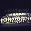 Cast in a scene fr. the Los Angeles production of the musical "A Chorus Line." (New York)