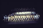Cast in a scene fr. the Los Angeles production of the musical "A Chorus Line." (New York)