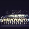 Cast in a scene fr. the Los Angeles production of the musical "A Chorus Line." (New York)