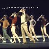 Actors (L-R) Pamela Blair, Sammy Williams, Donna McKechnie, Robert LuPone, Charlene Ryan & Priscilla Lopez in a scene fr. the Los Angeles production of the musical "A Chorus Line." (New York)