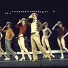 Actors (L-R) Pamela Blair, Sammy Williams, Donna McKechnie, Robert LuPone, Charlene Ryan & Priscilla Lopez in a scene fr. the Los Angeles production of the musical "A Chorus Line." (New York)