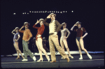 Actors (L-R) Pamela Blair, Sammy Williams, Donna McKechnie, Robert LuPone, Charlene Ryan & Priscilla Lopez in a scene fr. the Los Angeles production of the musical "A Chorus Line." (New York)