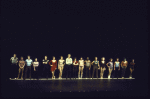 Cast in a scene fr. the Toronto/London productions of the musical "A Chorus Line." (Toronto)