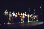 Cast in a scene fr. the Toronto/London productions of the musical "A Chorus Line." (Toronto)