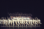 Cast in a scene fr. the Toronto/London productions of the musical "A Chorus Line." (Toronto)